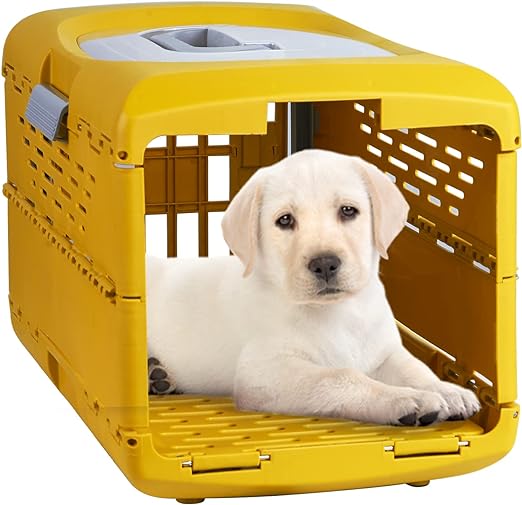 Happy Puss Collapsible Pet Carrier – Foldable Travel Crate for Cats & Dogs | Airline Approved | Free Delivery