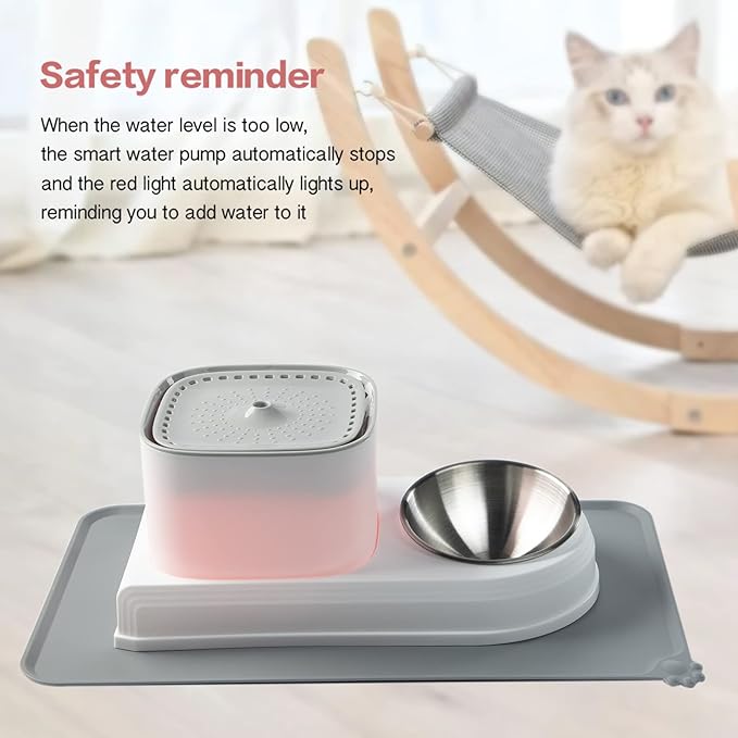 Happy Puss Automatic 2-in-1 Pet Water Fountain & Feeder – 3L Capacity | Free Delivery