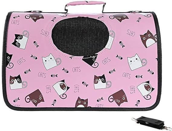 Happy Puss Outdoor Pet Carrier Bag – Breathable & Foldable Travel Handbag for Cats and Dogs