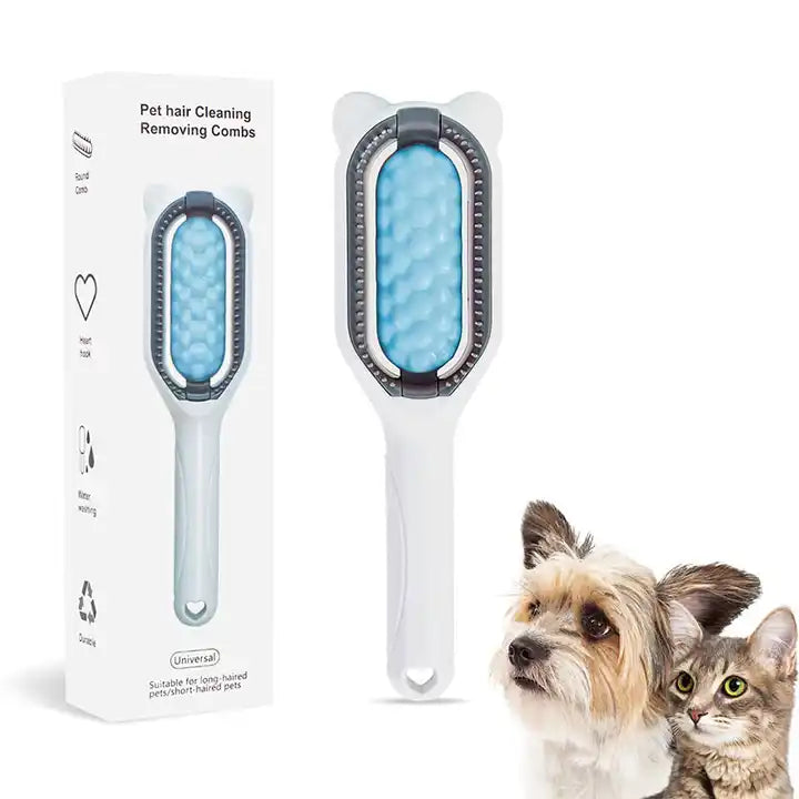 Happy Puss Pet Grooming Brush – 3-in-1 Deshedding & Massage Tool for Cats & Dogs | Free Delivery