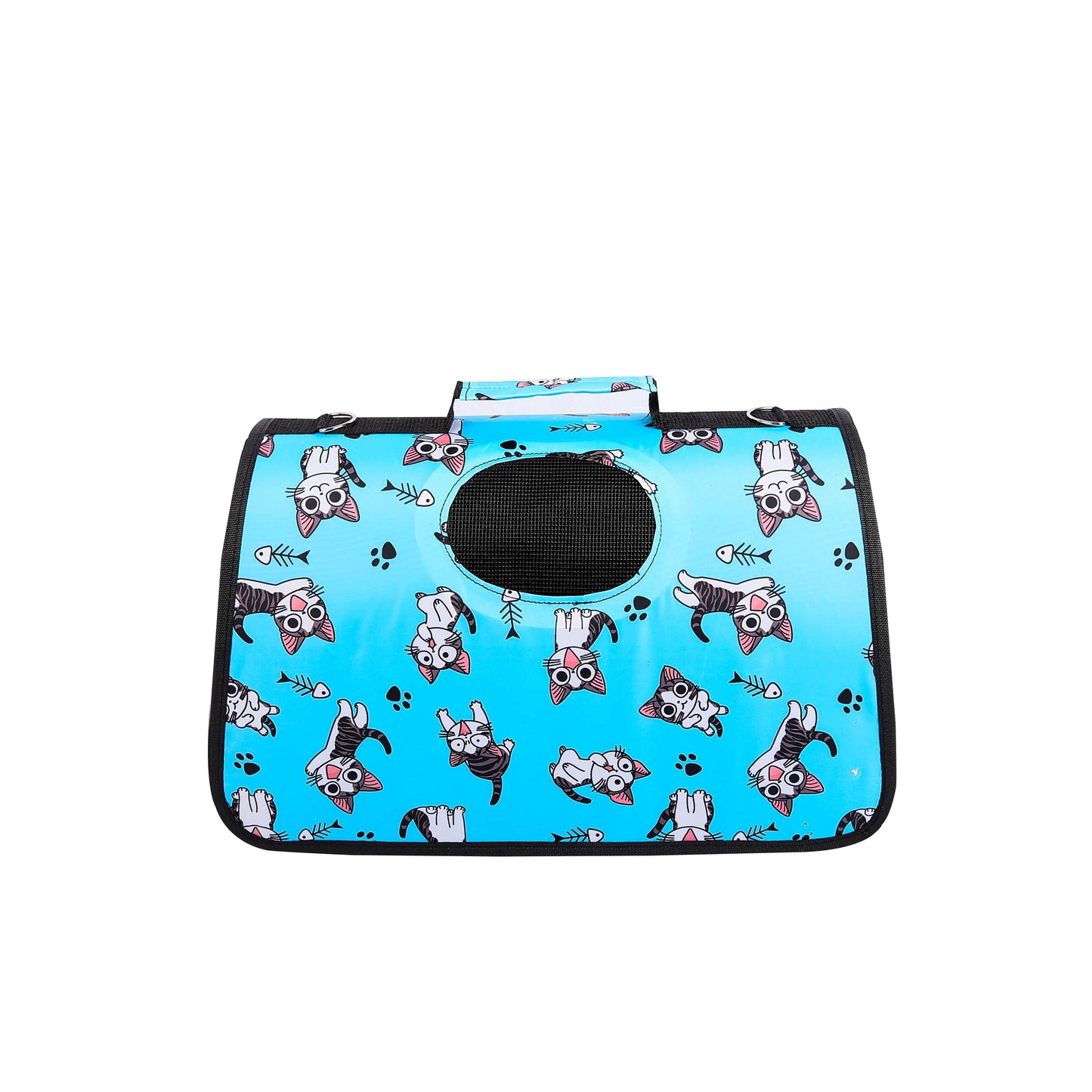 Happy Puss Outdoor Pet Carrier Bag – Breathable & Foldable Travel Handbag for Cats and Dogs