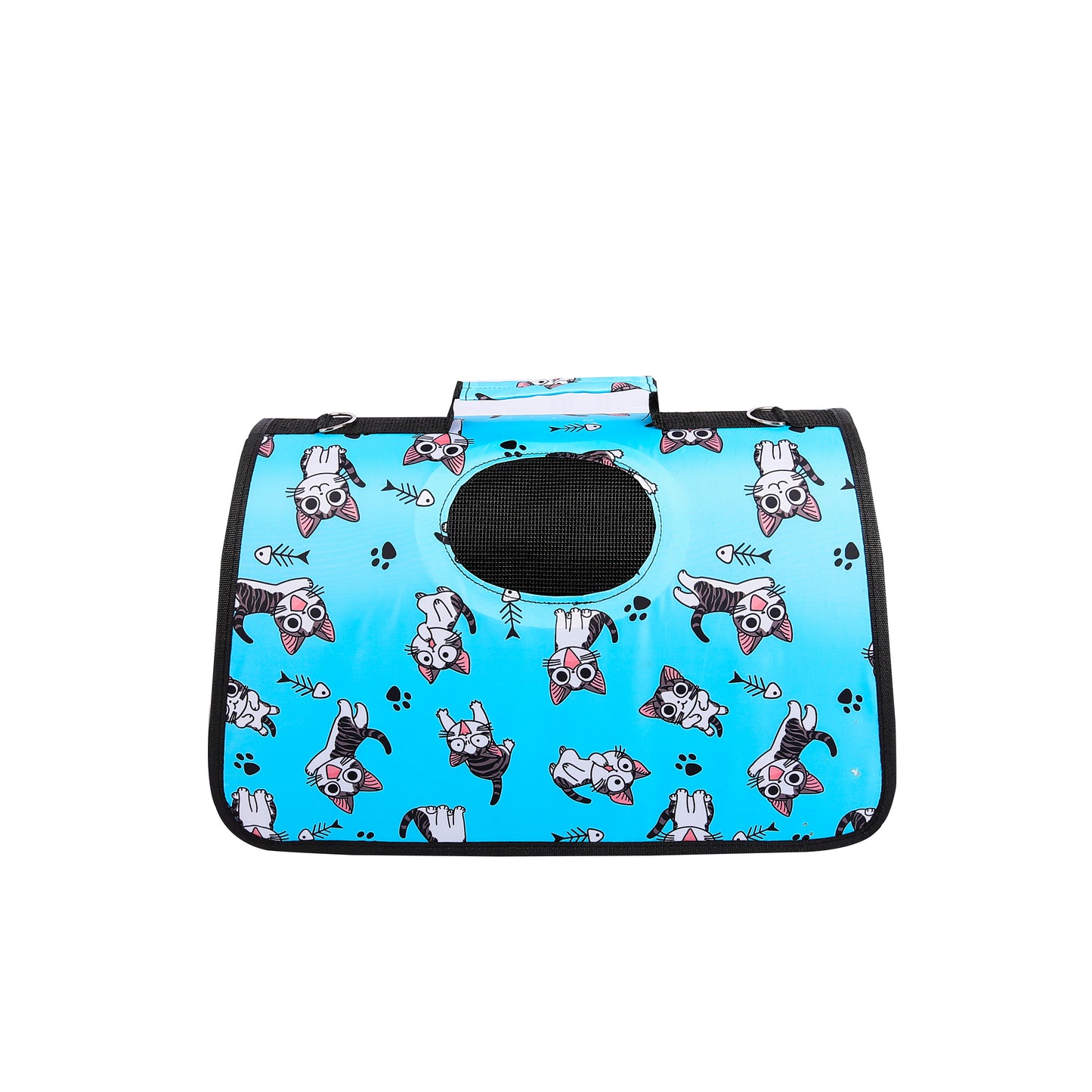 Happy Puss Outdoor Pet Carrier Bag – Breathable & Foldable Travel Handbag for Cats and Dogs