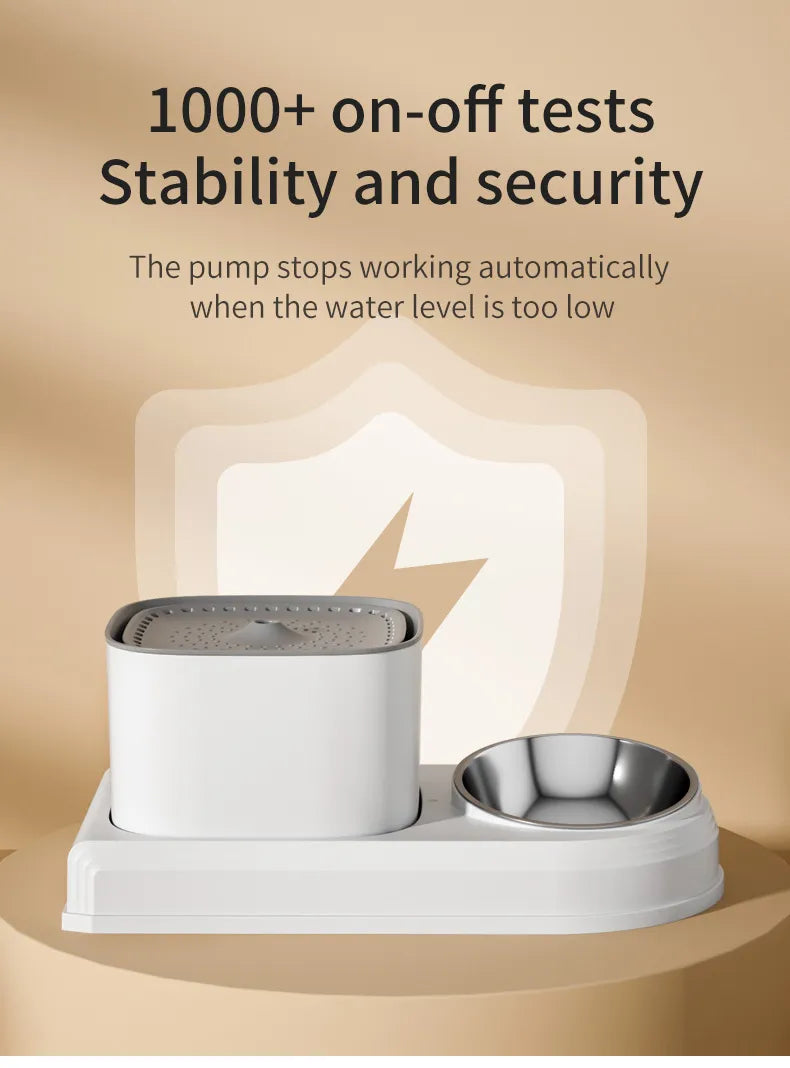 Happy Puss Automatic 2-in-1 Pet Water Fountain & Feeder – 3L Capacity | Free Delivery