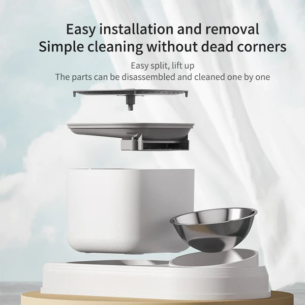 Happy Puss Automatic 2-in-1 Pet Water Fountain & Feeder – 3L Capacity | Free Delivery