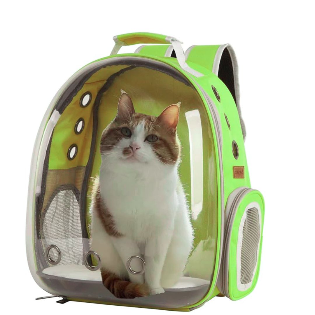 Happy Puss Transparent Pet Carrier Backpack – Space Capsule for Cats and Small Dogs