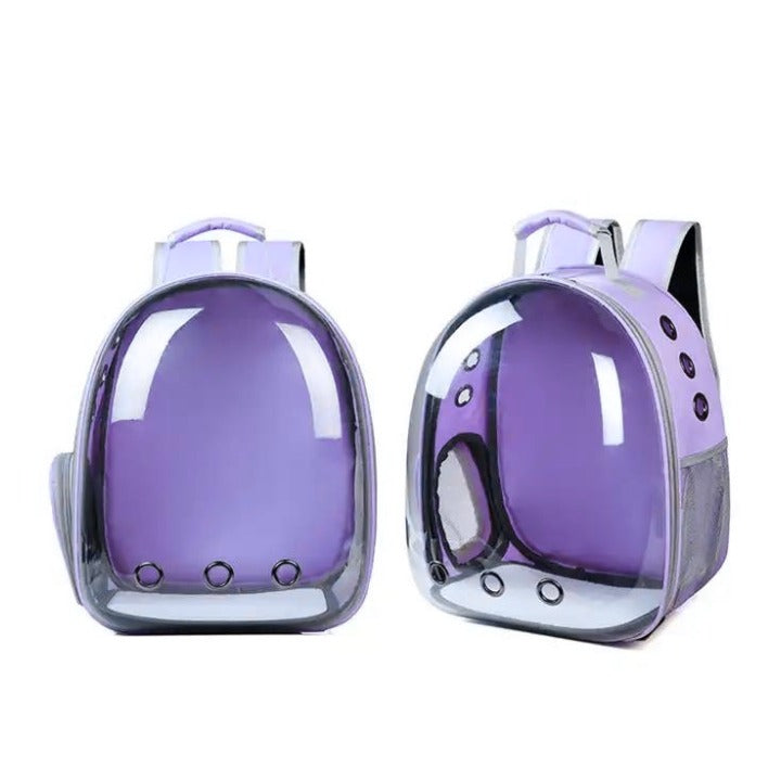 Happy Puss Transparent Pet Carrier Backpack – Space Capsule for Cats and Small Dogs