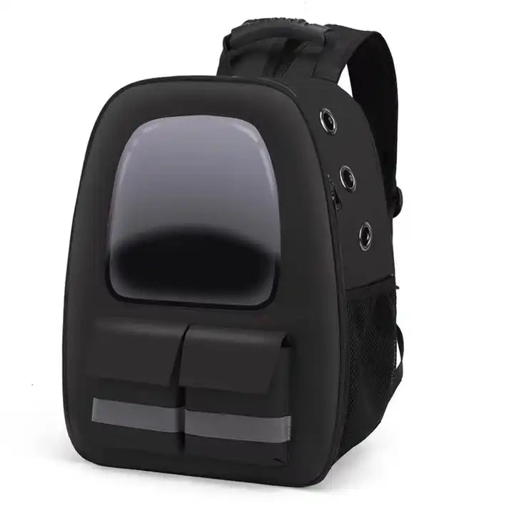 Happy Puss Pet Carrier Backpack – Breathable Travel Bag for Cats & Dogs – Adjustable & Comfortable
