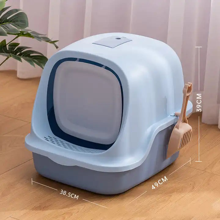 Happy Puss Enclosed Cat Litter Box with Scoop – Odor Control | Free Delivery