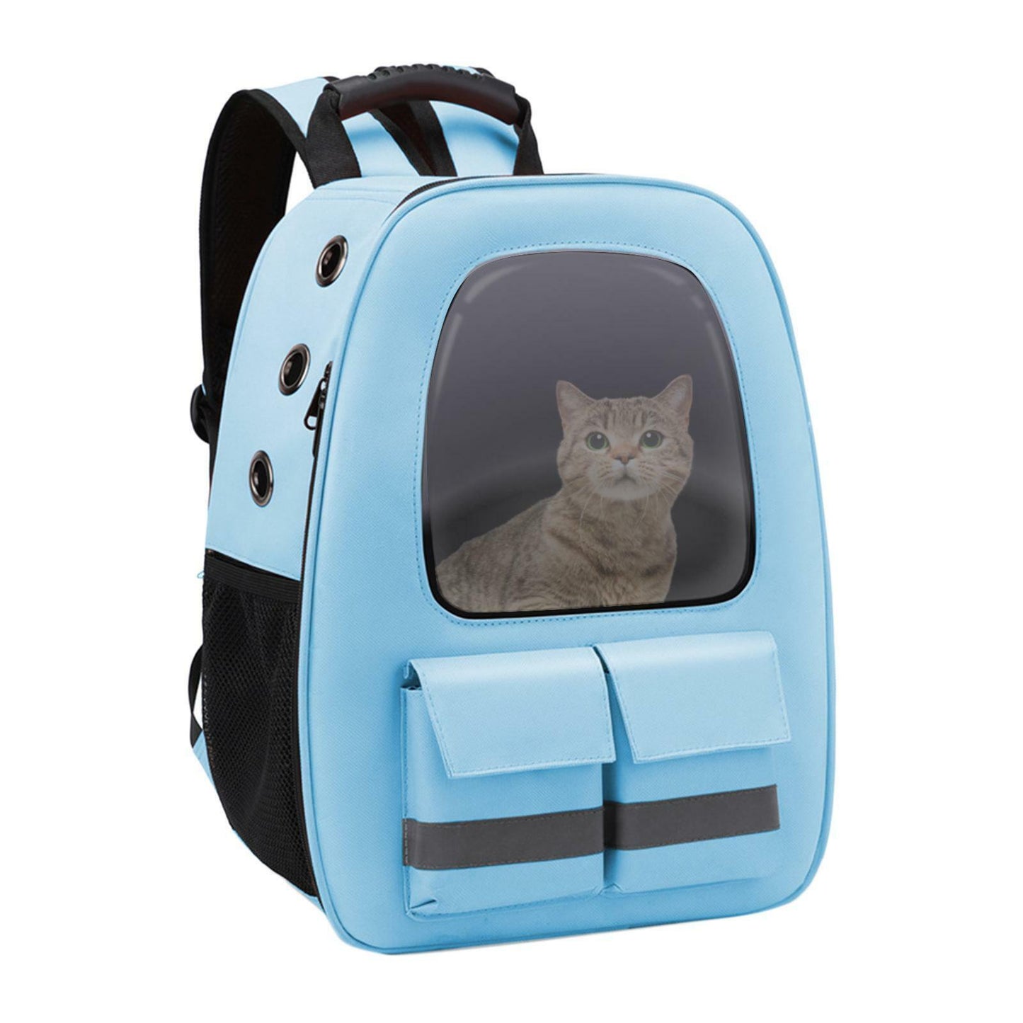 Happy Puss Pet Carrier Backpack – Breathable Travel Bag for Cats & Dogs – Adjustable & Comfortable