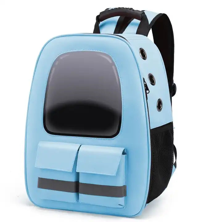 Happy Puss Pet Carrier Backpack – Breathable Travel Bag for Cats & Dogs – Adjustable & Comfortable