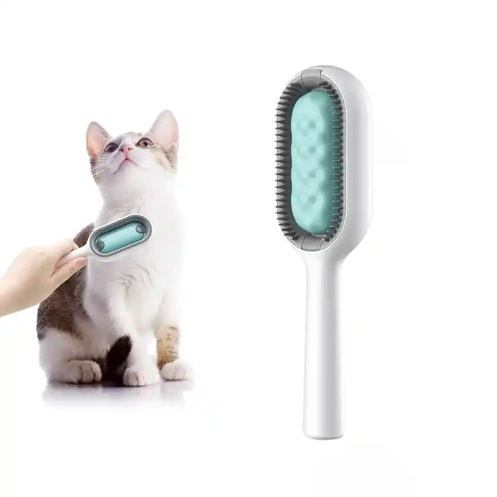 Happy Puss Pet Grooming Brush – 3-in-1 Deshedding & Massage Tool for Cats & Dogs | Free Delivery