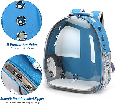 Happy Puss Transparent Pet Carrier Backpack – Space Capsule for Cats and Small Dogs