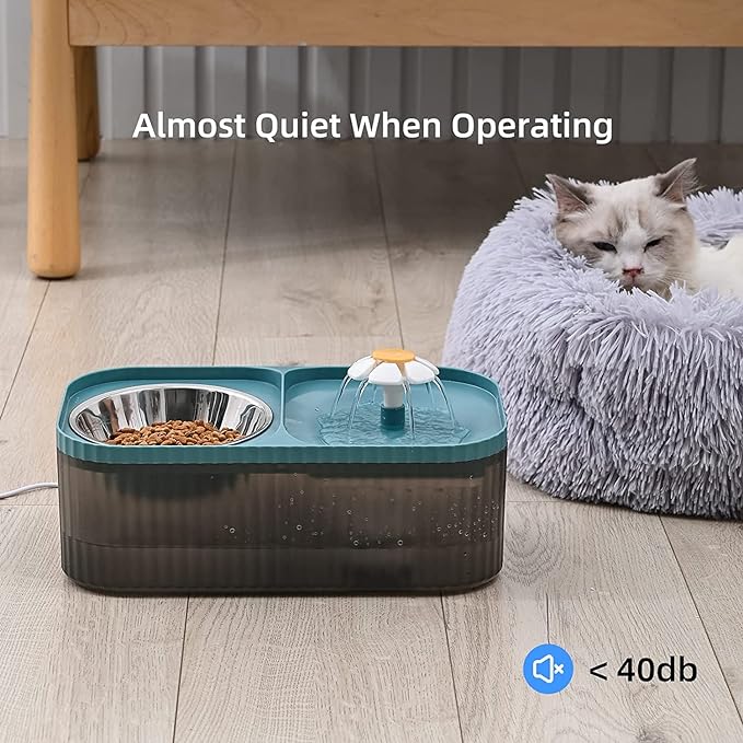 Happy Puss 2-in-1 Pet Water Fountain & Feeder – 3L Automatic Dispenser | Free Delivery
