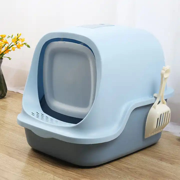 Happy Puss Enclosed Cat Litter Box with Scoop – Odor Control | Free Delivery