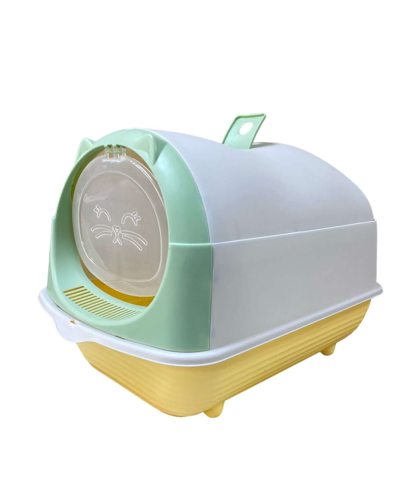 Happy Puss Enclosed Cat Litter Box – Large Covered Litter Tray with Odor Control & Easy Cleaning
