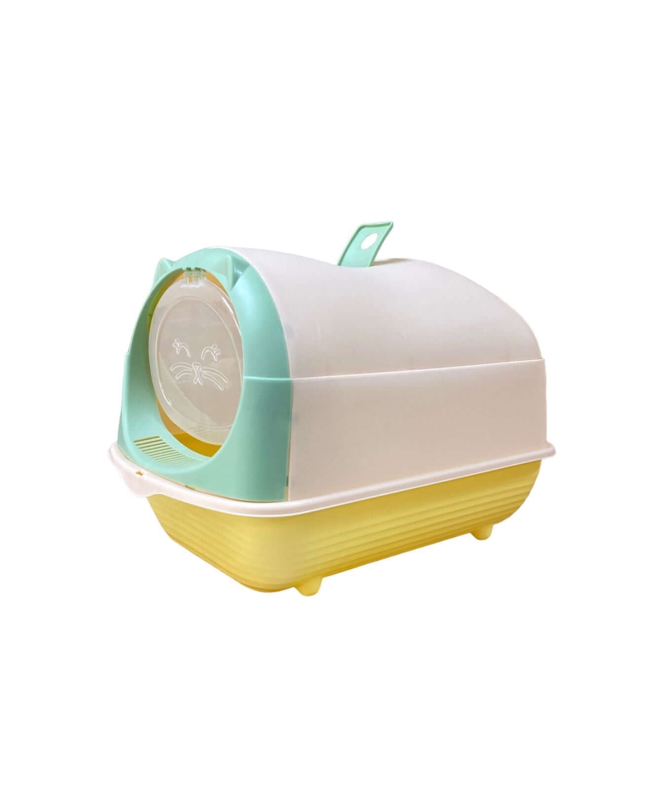 Happy Puss Enclosed Cat Litter Box – Large Covered Litter Tray with Odor Control & Easy Cleaning