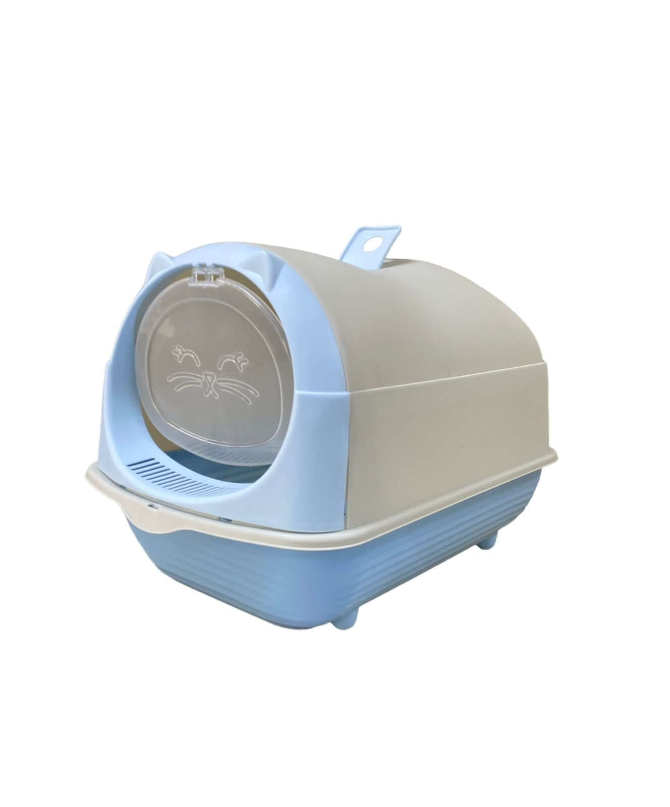 Happy Puss Enclosed Cat Litter Box – Large Covered Litter Tray with Odor Control & Easy Cleaning