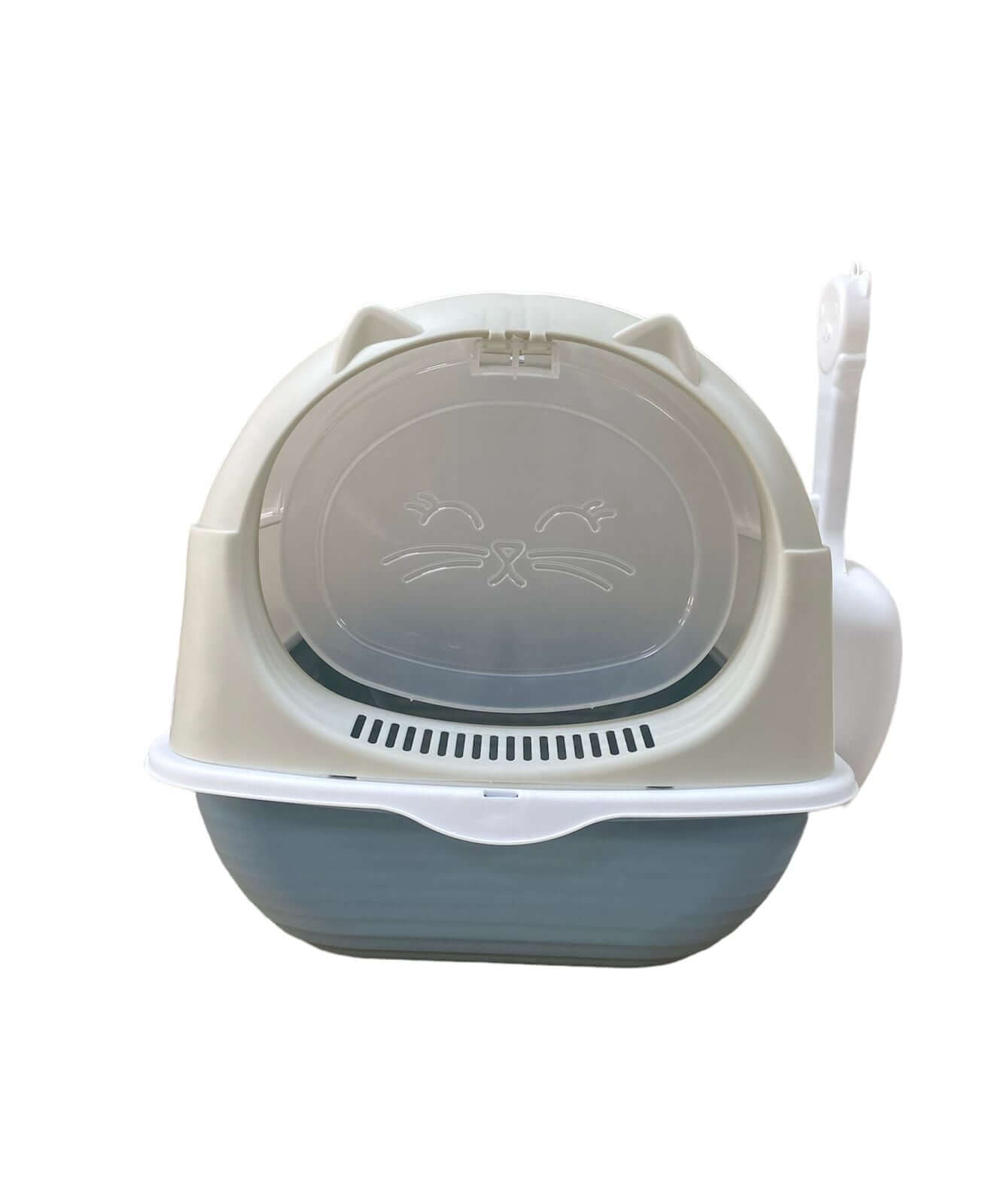 Happy Puss Enclosed Cat Litter Box – Large Covered Litter Tray with Odor Control & Easy Cleaning