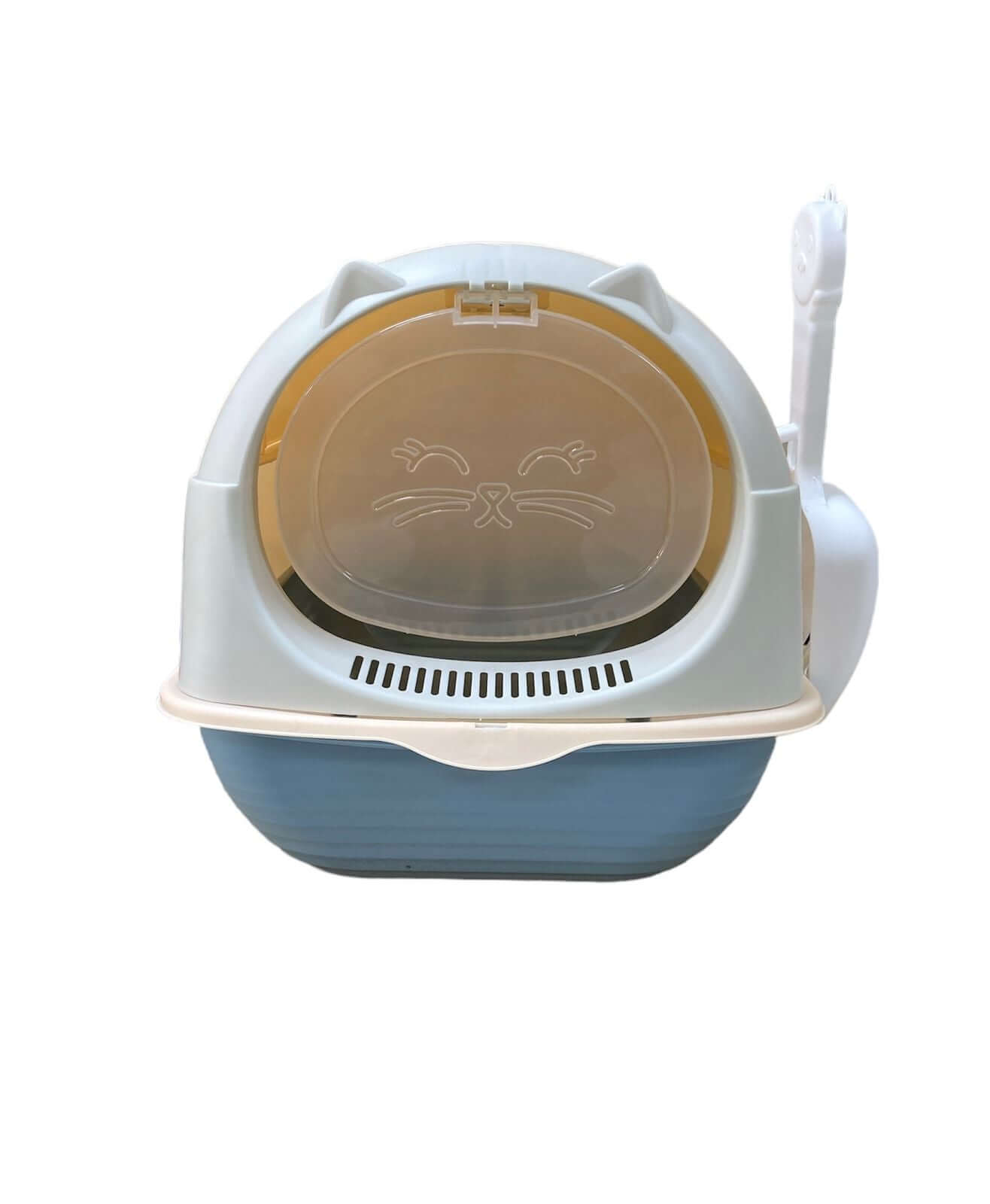 Happy Puss Enclosed Cat Litter Box – Large Covered Litter Tray with Odor Control & Easy Cleaning
