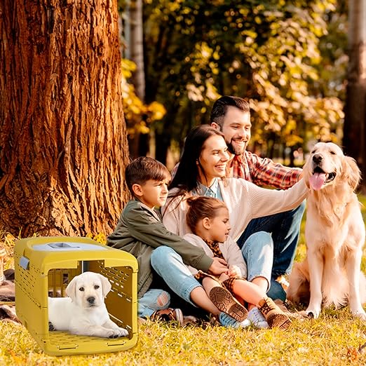 Happy Puss Collapsible Pet Carrier – Foldable Travel Crate for Cats & Dogs | Airline Approved | Free Delivery