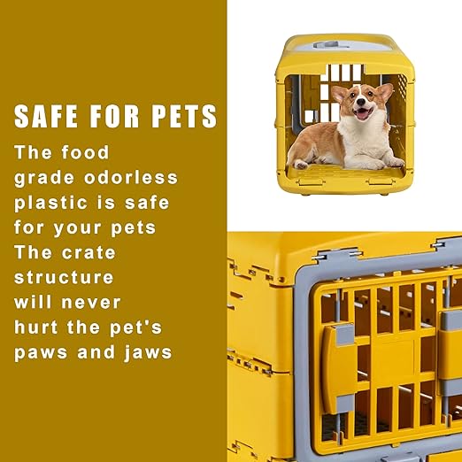 Happy Puss Collapsible Pet Carrier – Foldable Travel Crate for Cats & Dogs | Airline Approved | Free Delivery
