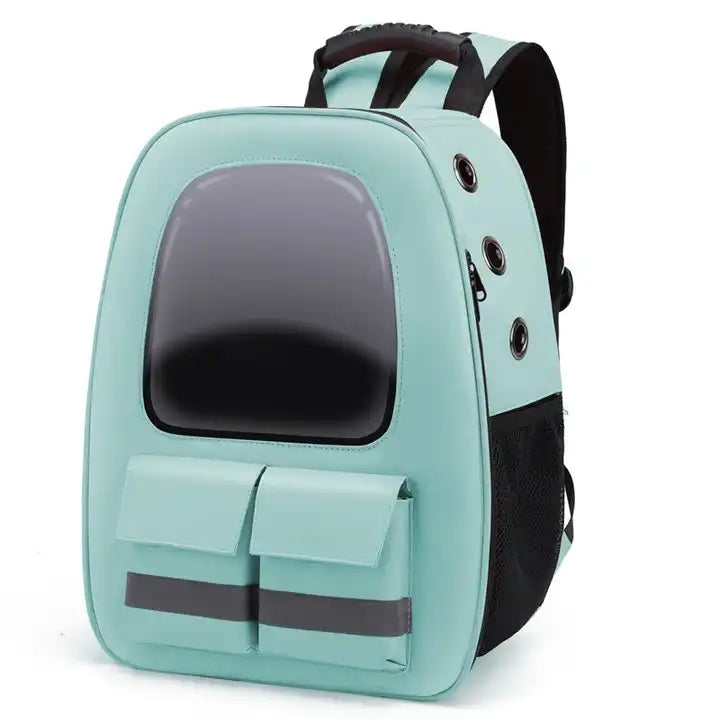 Happy Puss Pet Carrier Backpack – Breathable Travel Bag for Cats & Dogs – Adjustable & Comfortable