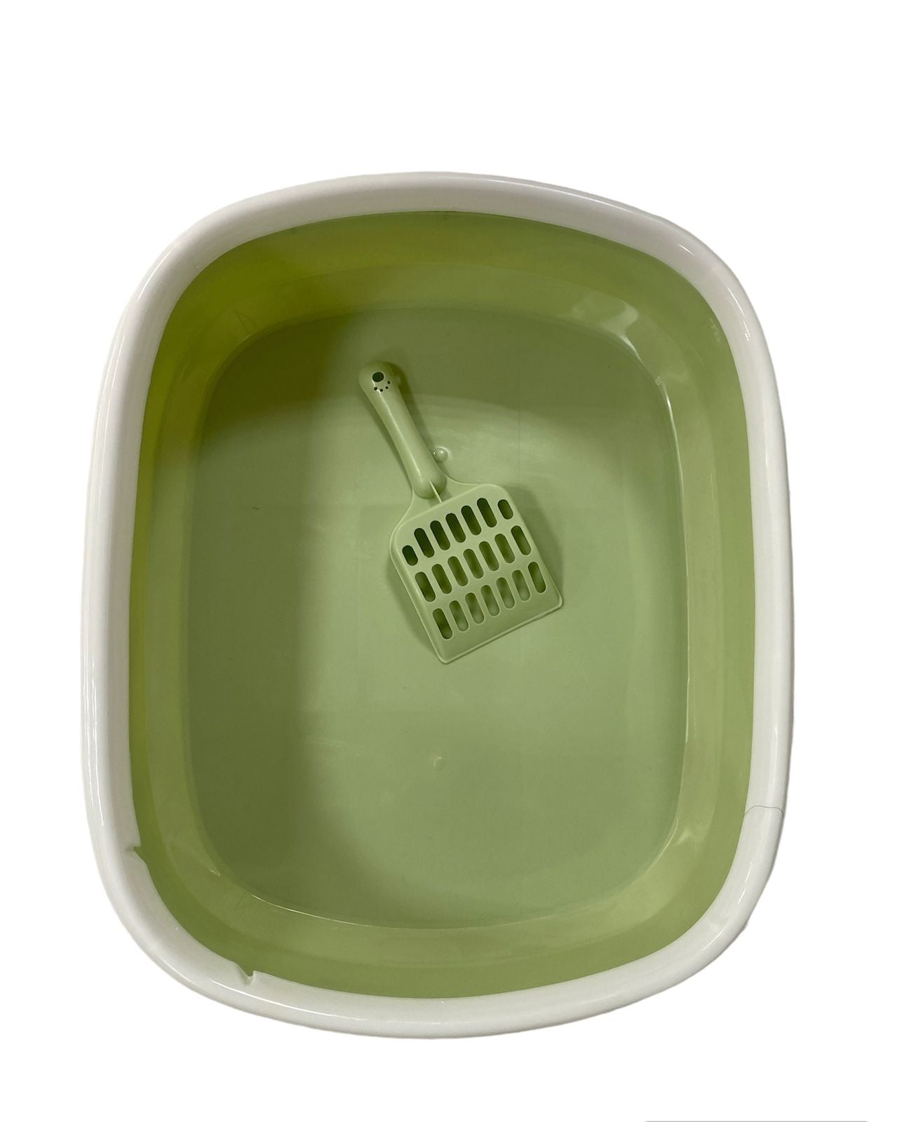 Happy Puss Open Cat Litter Box – High Sides + Scoop
