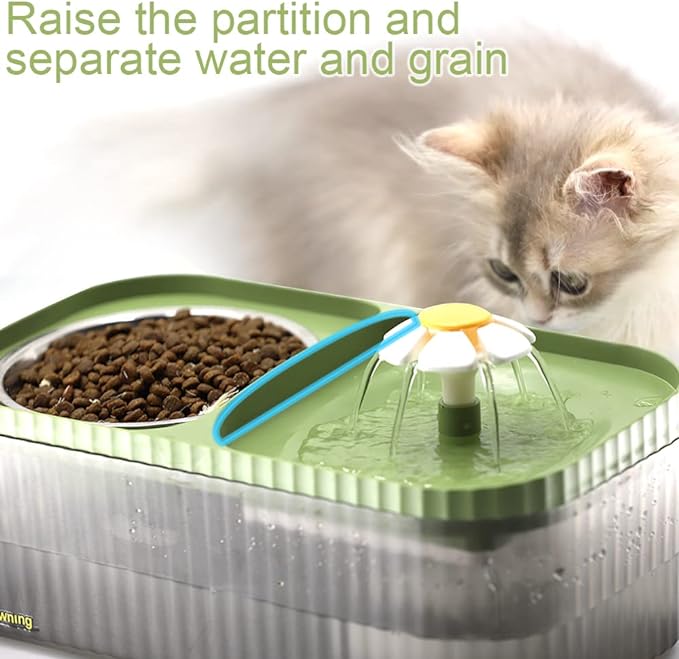 Happy Puss 2-in-1 Pet Water Fountain & Feeder – 3L Automatic Dispenser | Free Delivery