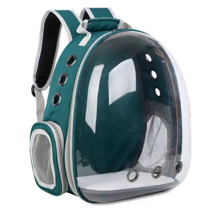 Happy Puss Transparent Pet Carrier Backpack – Space Capsule for Cats and Small Dogs