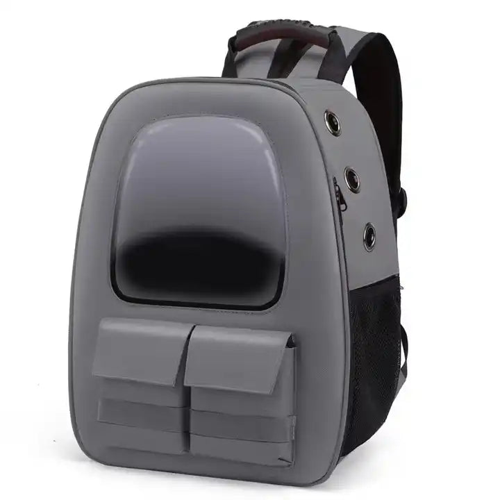 Happy Puss Pet Carrier Backpack – Breathable Travel Bag for Cats & Dogs – Adjustable & Comfortable