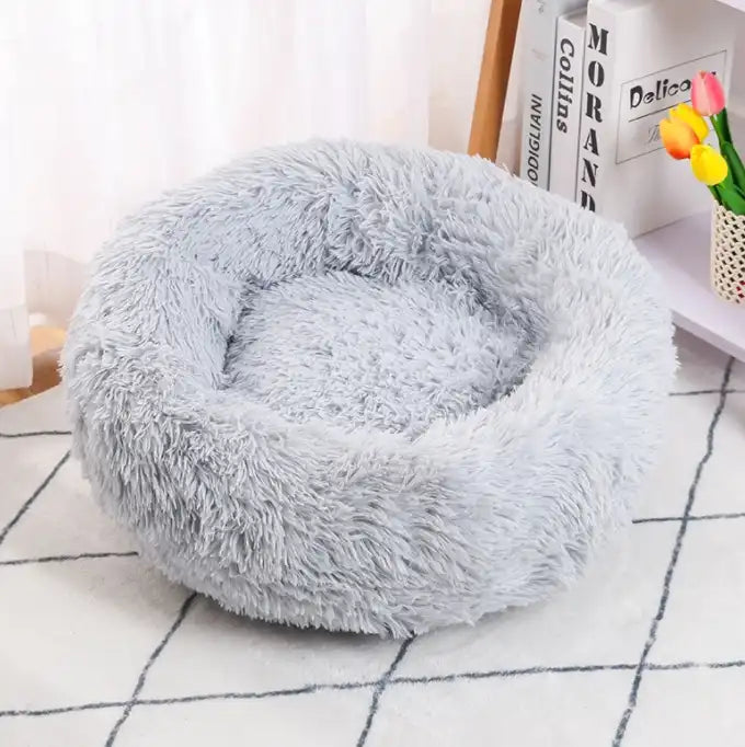 Happy Puss Soft Pet Bed – Round Calming Nest for Cats & Dogs | Multiple Sizes | Free Delivery