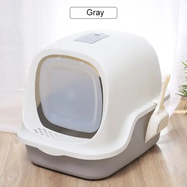 Happy Puss Enclosed Cat Litter Box with Scoop – Odor Control | Free Delivery