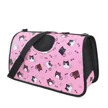 Happy Puss Outdoor Pet Carrier Bag – Breathable & Foldable Travel Handbag for Cats and Dogs
