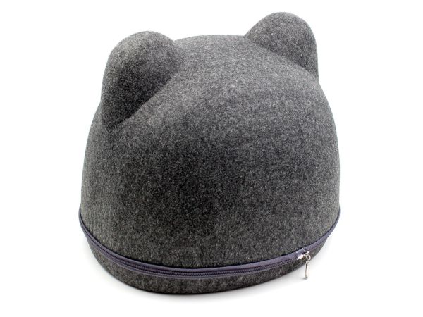 Happy Puss Cat Cave House – Enclosed Felt Bed for Cats & Small Dogs | Easy to Clean | Free Delivery