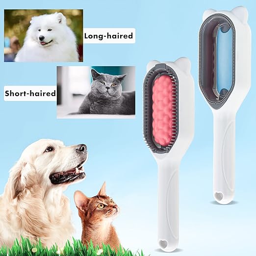 Happy Puss Pet Grooming Brush – 3-in-1 Deshedding & Massage Tool for Cats & Dogs | Free Delivery
