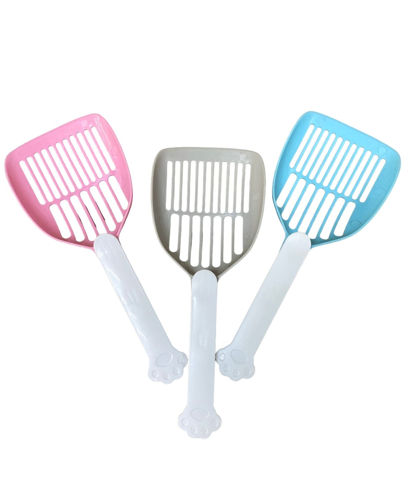 Happy Puss Cat Litter Shovel – Durable Plastic Cleaning Scoop with Long Handle