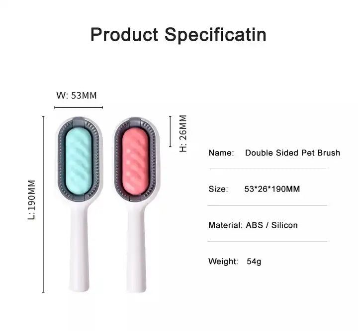 Happy Puss Pet Grooming Brush – 3-in-1 Deshedding & Massage Tool for Cats & Dogs | Free Delivery