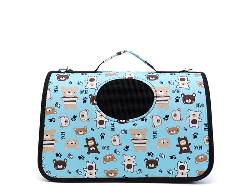 Happy Puss Outdoor Pet Carrier Bag – Breathable & Foldable Travel Handbag for Cats and Dogs