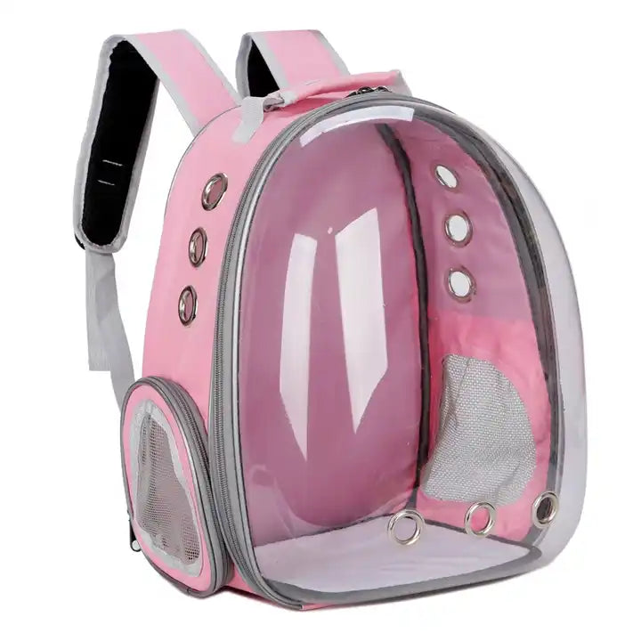 Happy Puss Transparent Pet Carrier Backpack – Space Capsule for Cats and Small Dogs