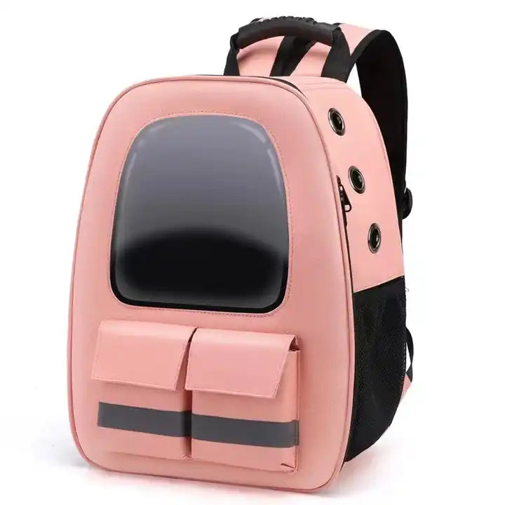 Happy Puss Pet Carrier Backpack – Breathable Travel Bag for Cats & Dogs – Adjustable & Comfortable