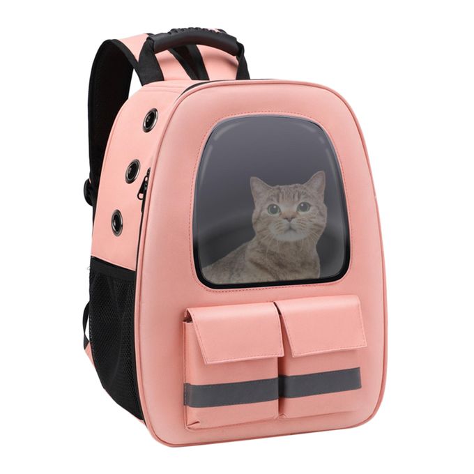 Happy Puss Pet Carrier Backpack – Breathable Travel Bag for Cats & Dogs – Adjustable & Comfortable