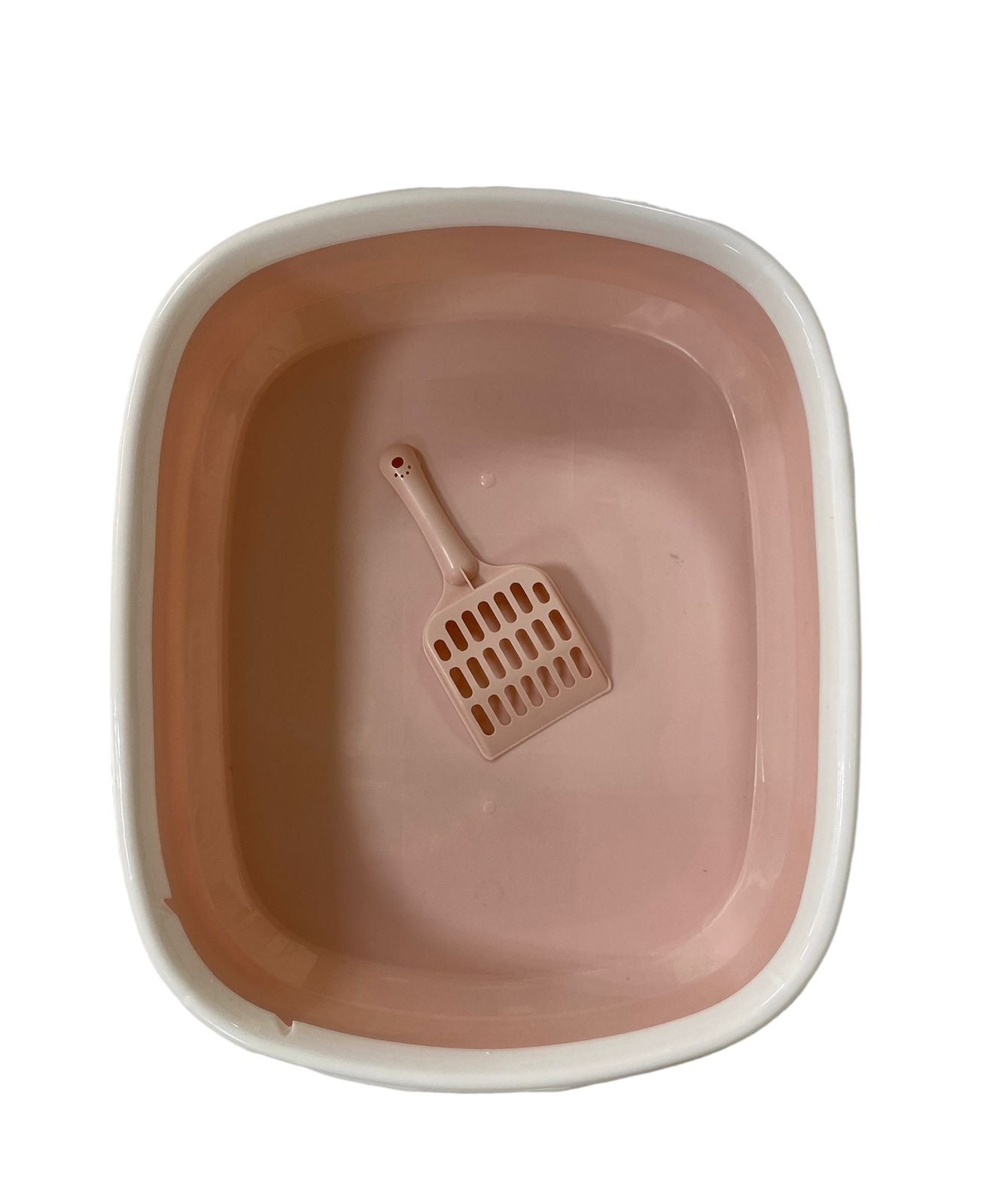 Happy Puss Open Cat Litter Box – High Sides + Scoop