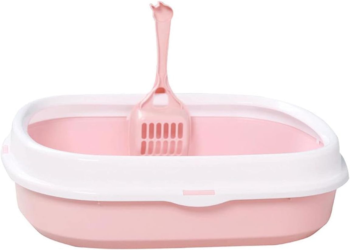Happy Puss Open Cat Litter Box – High Sides + Scoop