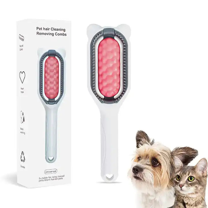 Happy Puss Pet Grooming Brush – 3-in-1 Deshedding & Massage Tool for Cats & Dogs | Free Delivery