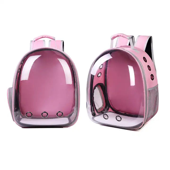 Happy Puss Transparent Pet Carrier Backpack – Space Capsule for Cats and Small Dogs