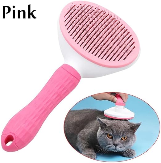 Happy Puss Pet Grooming Brush – Self-Cleaning Dog & Cat Comb