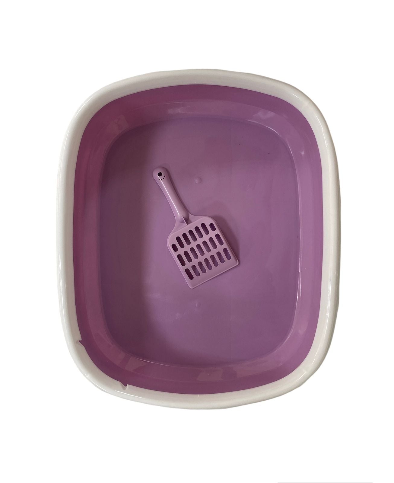 Happy Puss Open Cat Litter Box – High Sides + Scoop