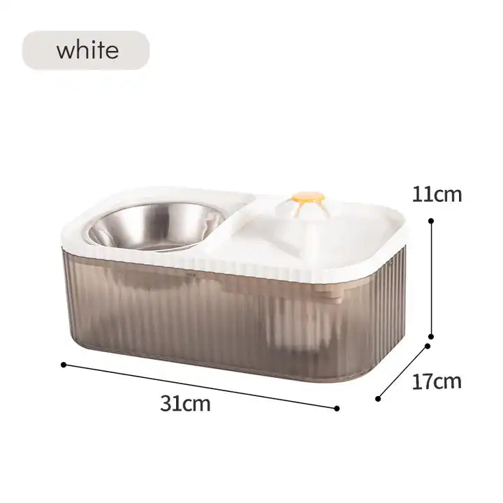 Happy Puss 2-in-1 Pet Water Fountain & Feeder – 3L Automatic Dispenser | Free Delivery