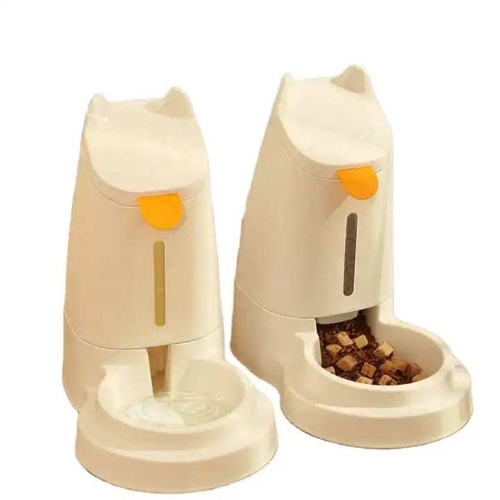 Happy Puss 2-in-1 Pet Feeder & Water Dispenser – Gravity Feeding System