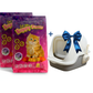 Happy Puss Cat Litter Bundle – 2×20L Clumping Litter + Free Large Enclosed Litter Box (with Scoop)